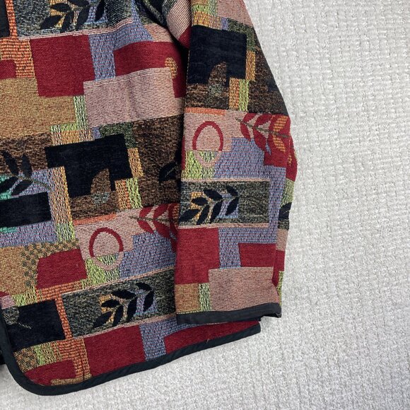VTG Color Patchwork Tapestry Jacket Tradition Country Collection Size 16 - Picture 5 of 16